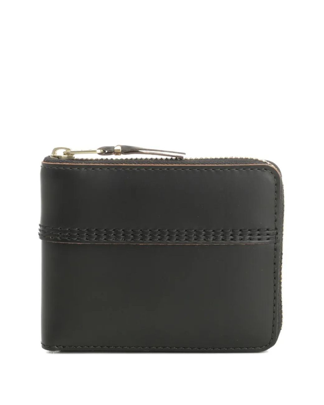 Comme des Garçons Black Zip-Around Leather Wallet