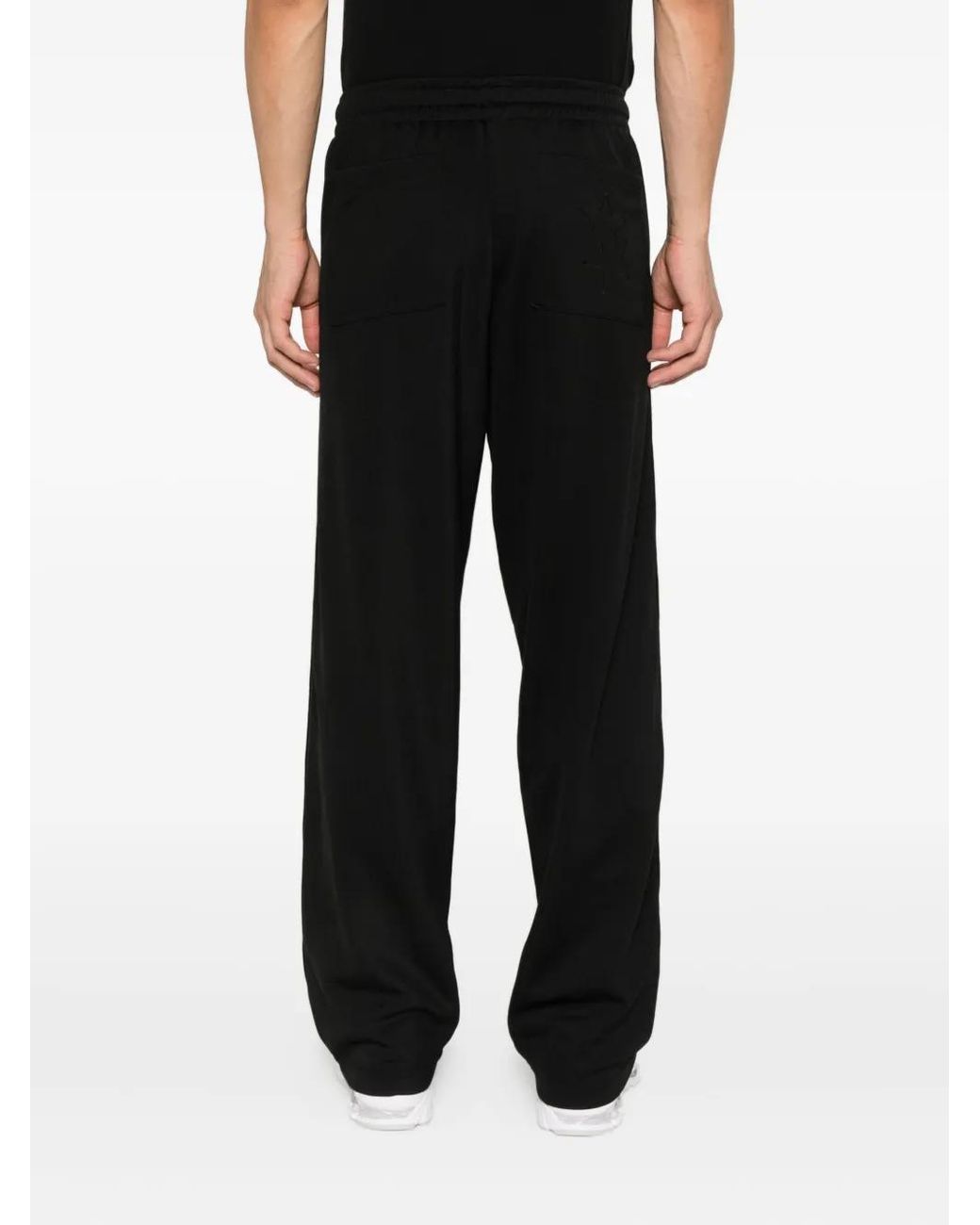 Cole Buxton Black Stripe Drawstring Trousers for men