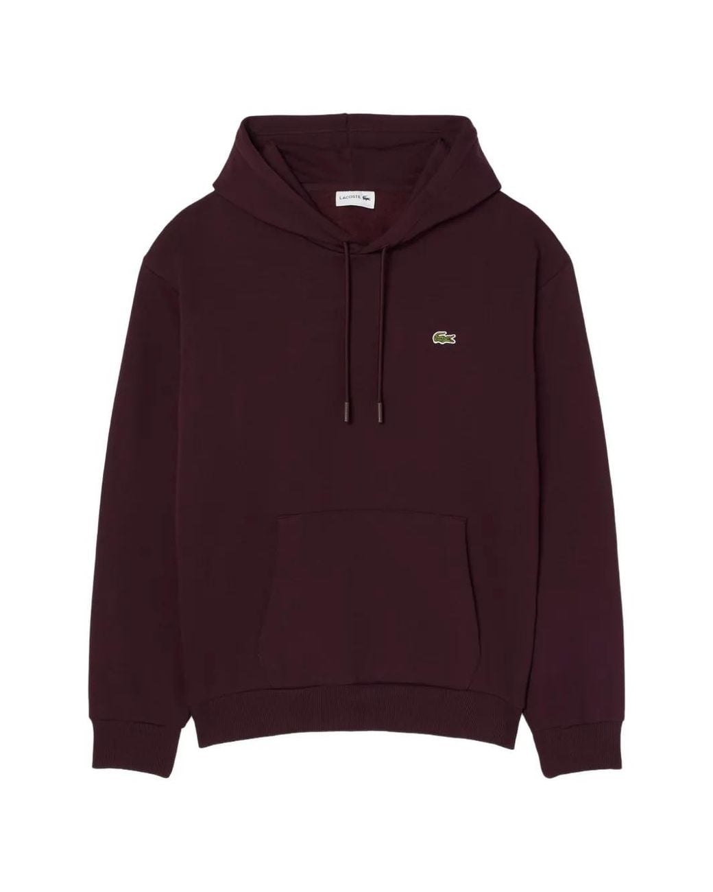 Lacoste Purple Logo-Patch Hoodie for men