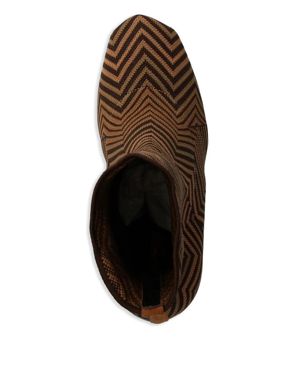 Missoni Brown Zigzag-Pattern Boots