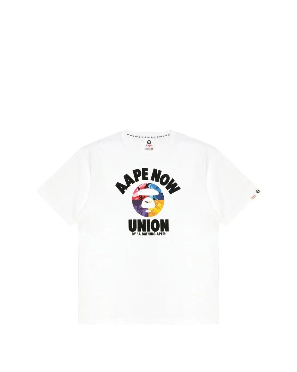 Aape By A Bathing Ape White Graphic-Print T-Shirt for men