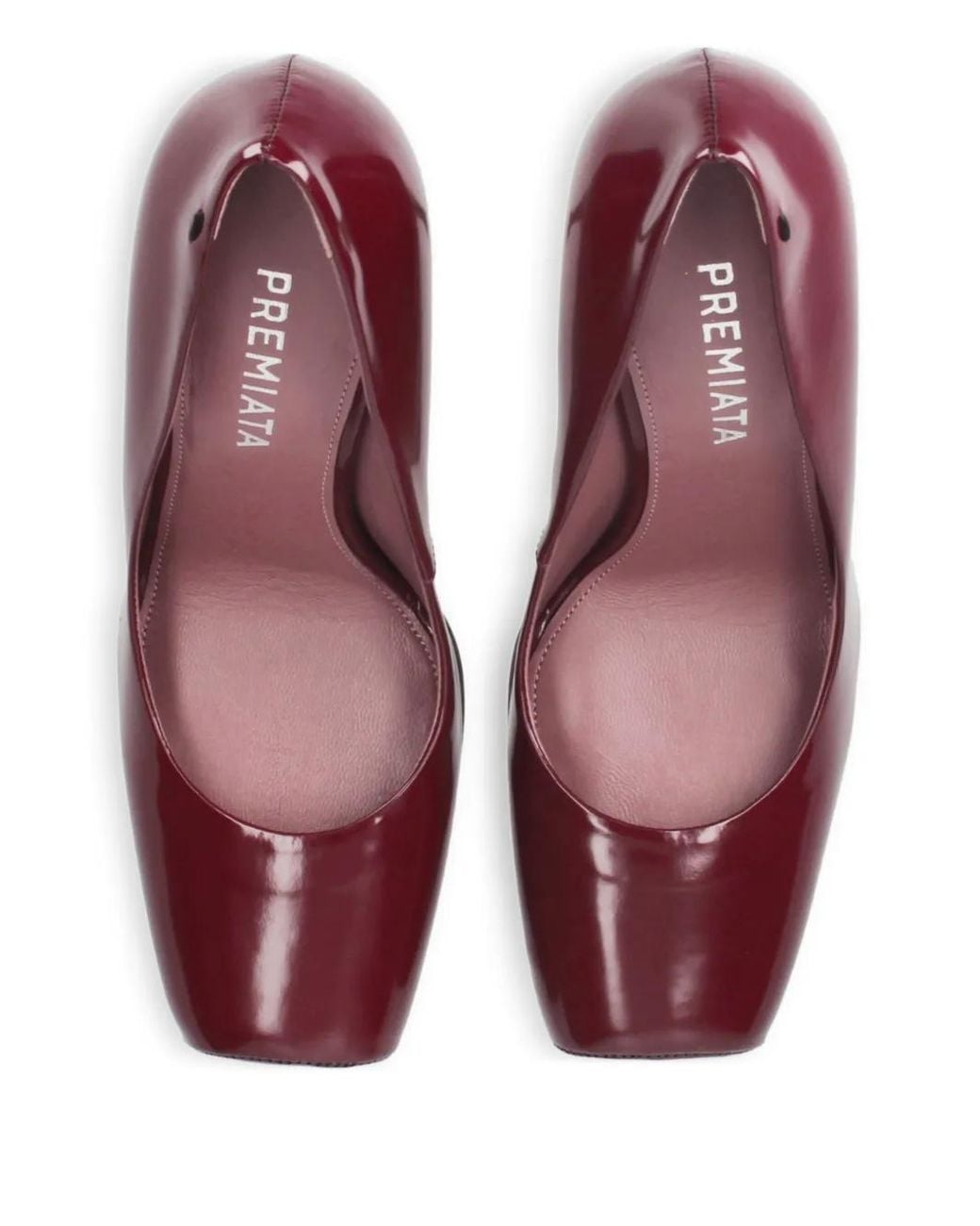 Premiata Pink Square-Toe Heeled Pumps