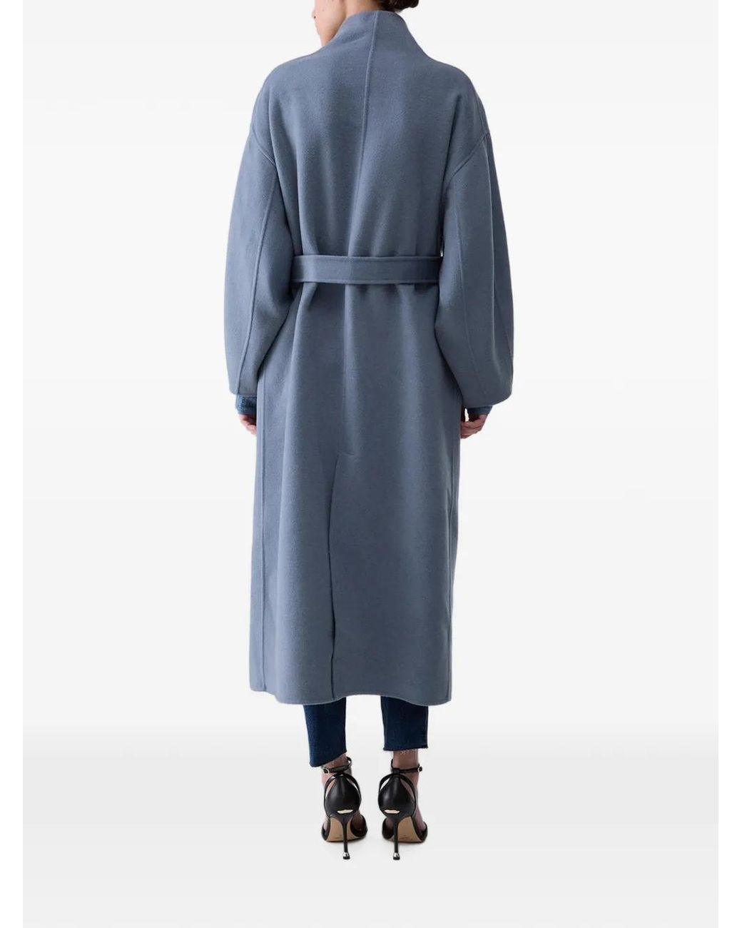 Liu Jo Blue Oversized Wool Coat