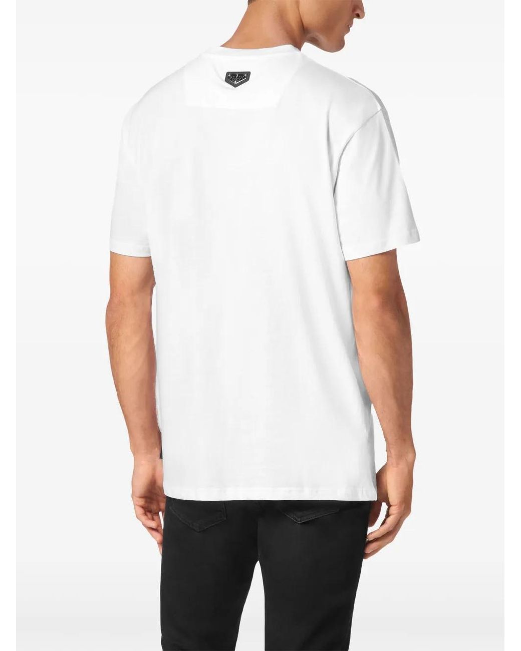 Philipp Plein White Stones Hexagon T-Shirt for men