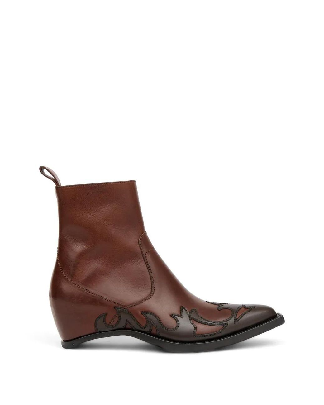 Maison Margiela Brown Heel-Less Western Flame Boots for men
