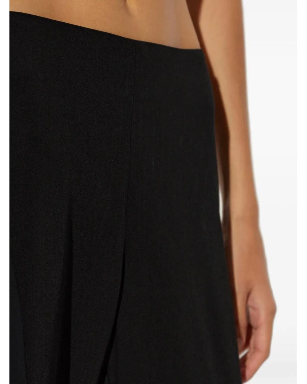 AVAVAV Black Asymmetrical Draped Trousers