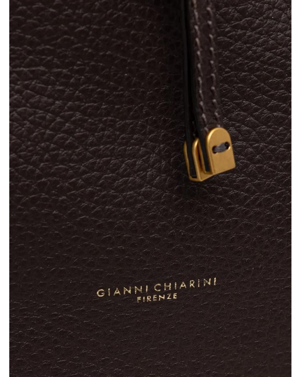 Gianni Chiarini Black Sienna Grained-Leather Drawstring Shoulder Bag