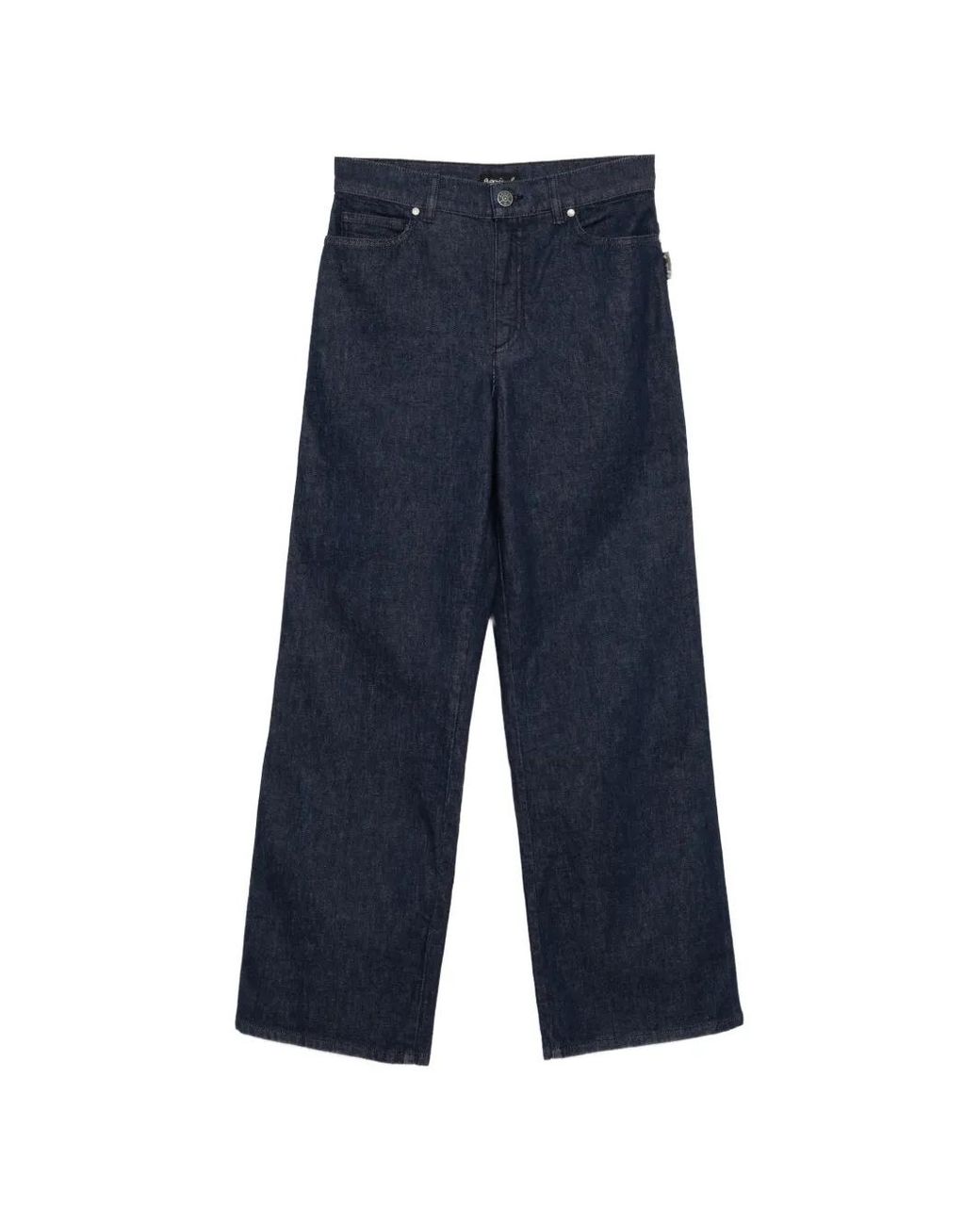 Agnes B. Blue Logo-Patch Jeans