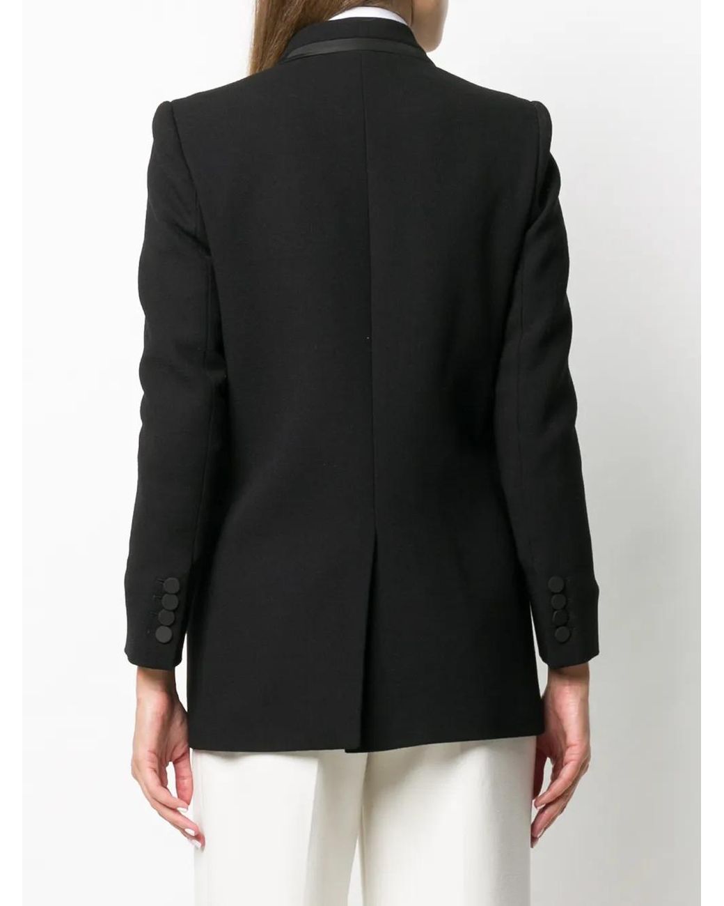 Blazé Milano Black Double-Breasted Silk Blazer