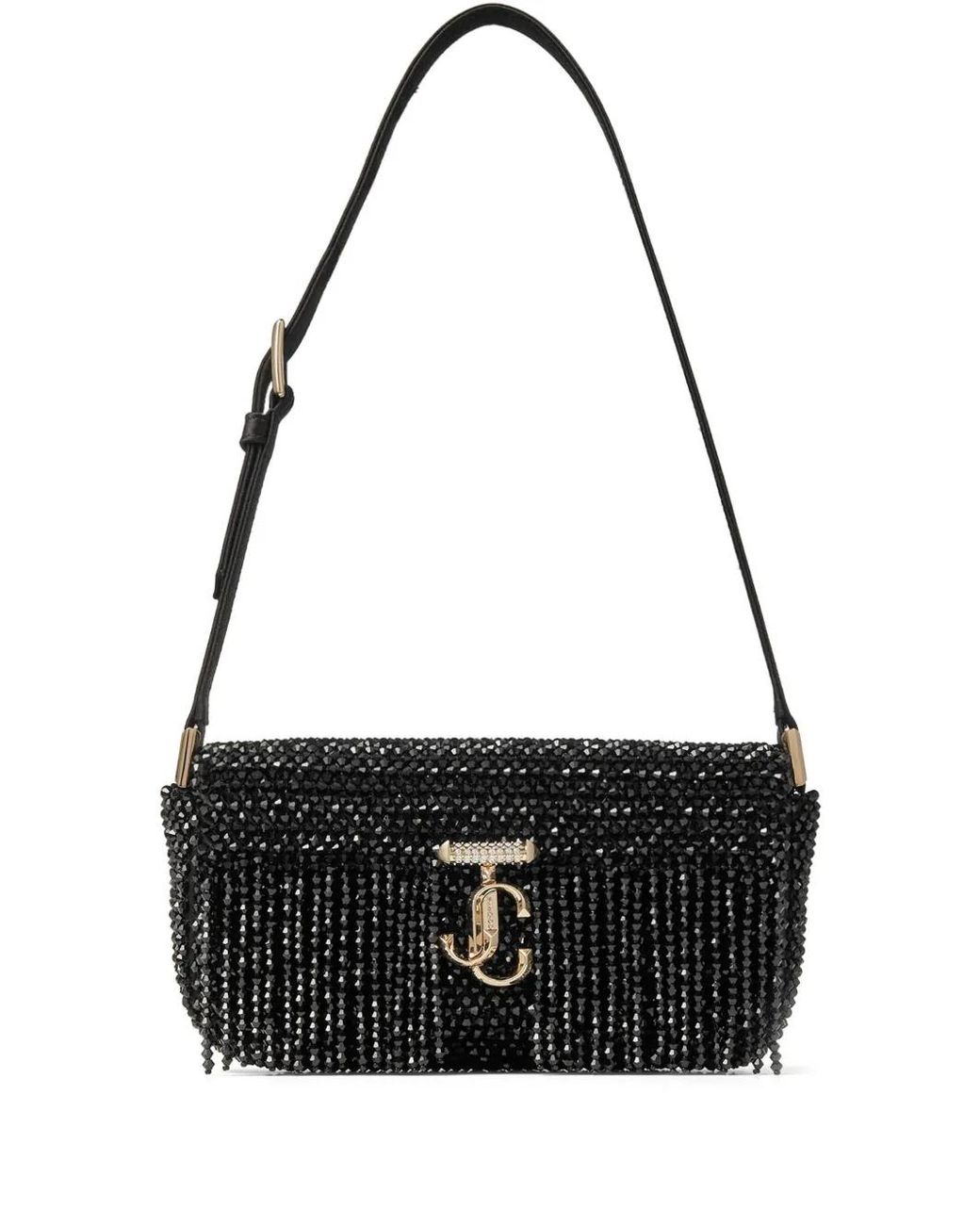 Jimmy Choo Black Mini Avenue Shoulder Bag