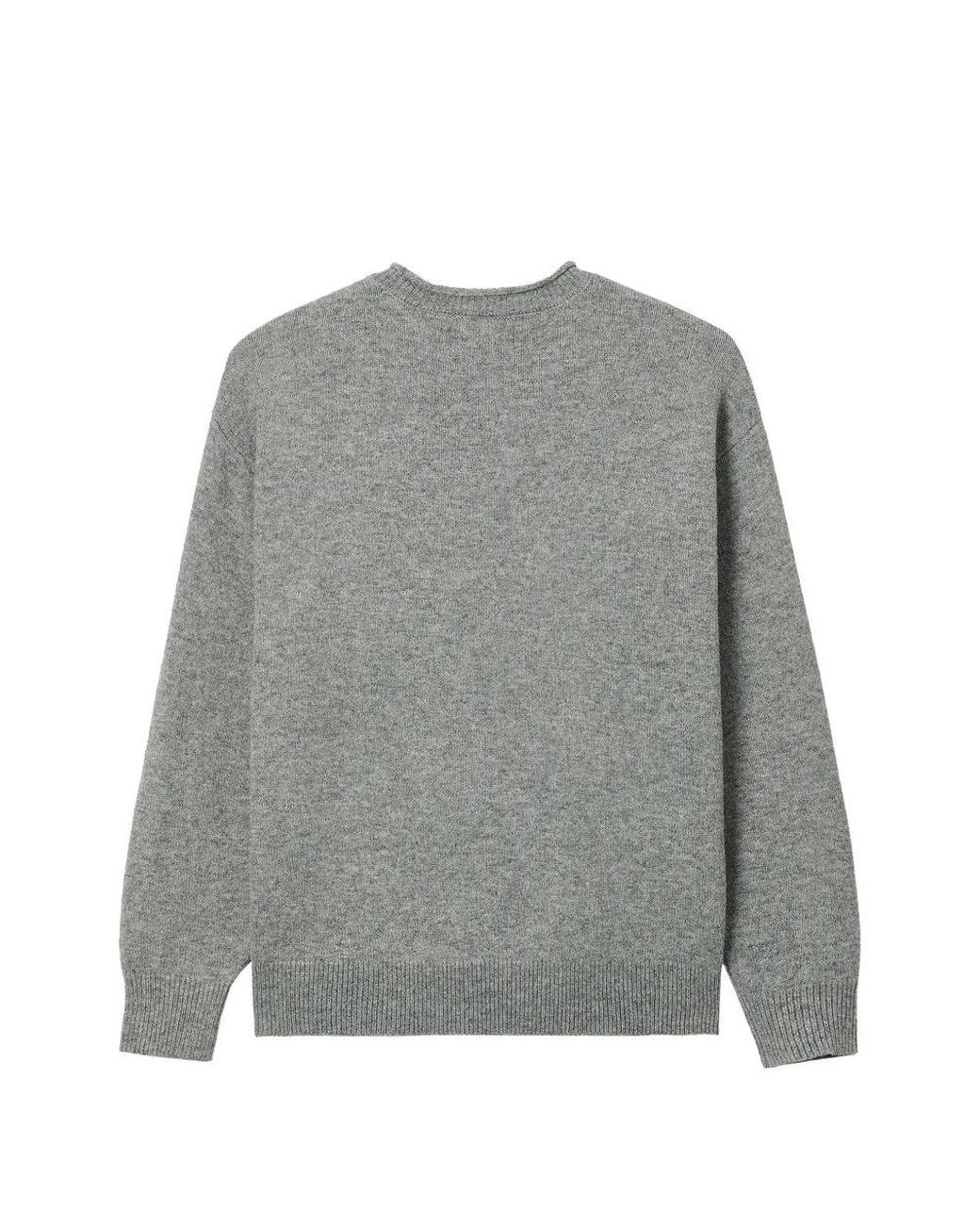 Chocoolate Gray Logo-Patch Knitted Sweater for men