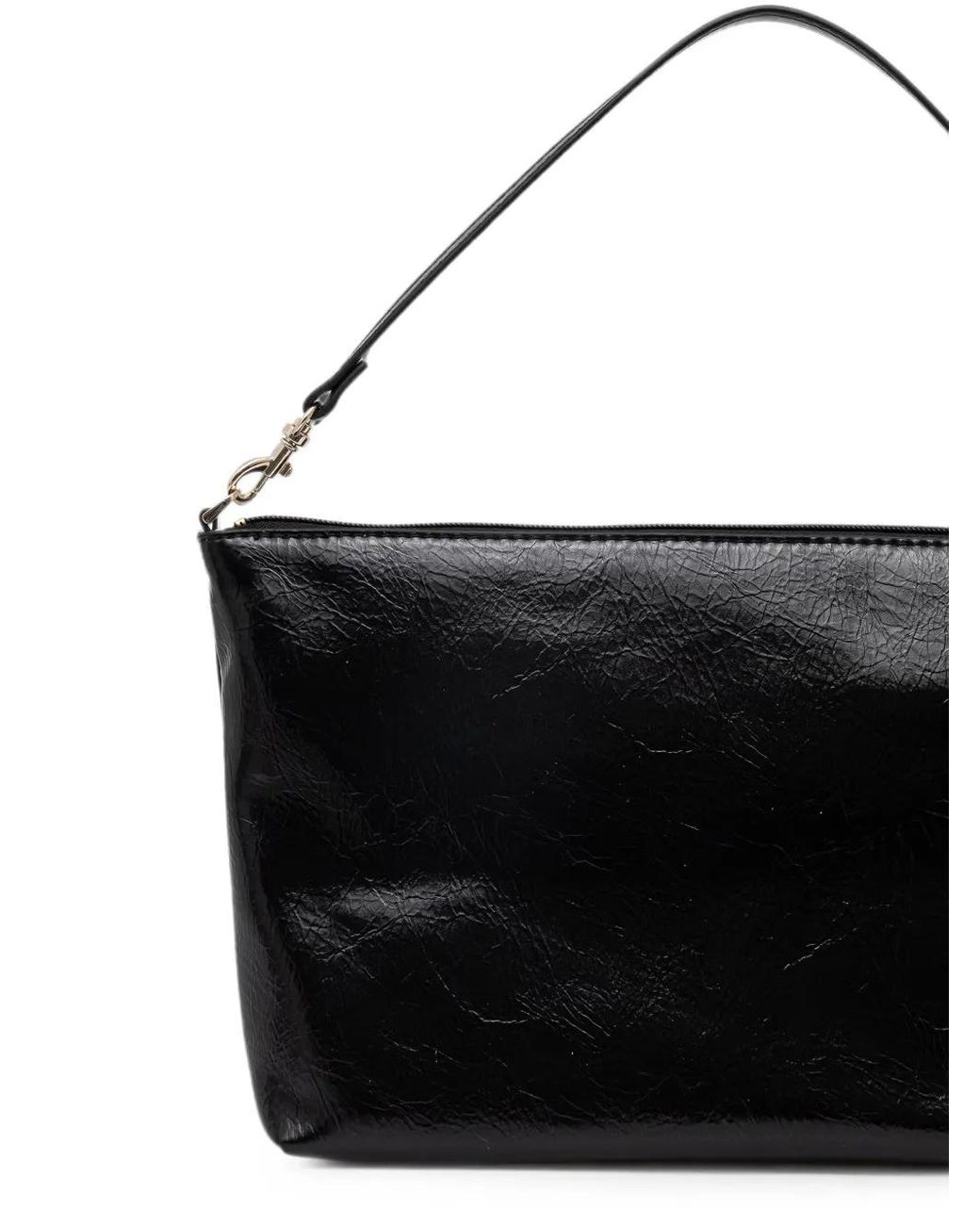 Guess Black Quilted Logo-Plaque Tote Bag