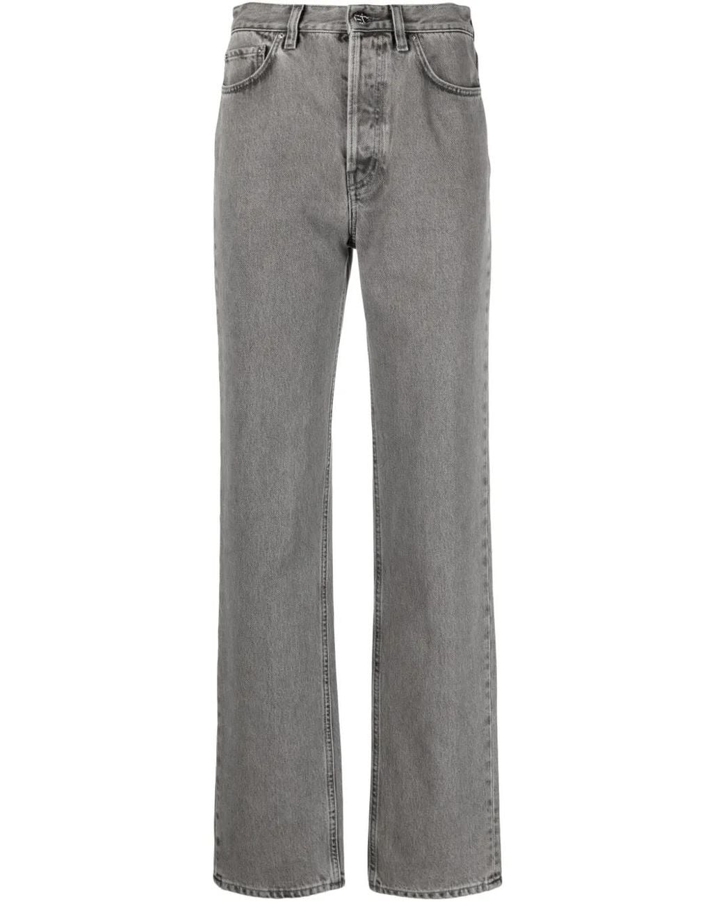 Totême Gray Classic Cut Straight-Leg Jeans