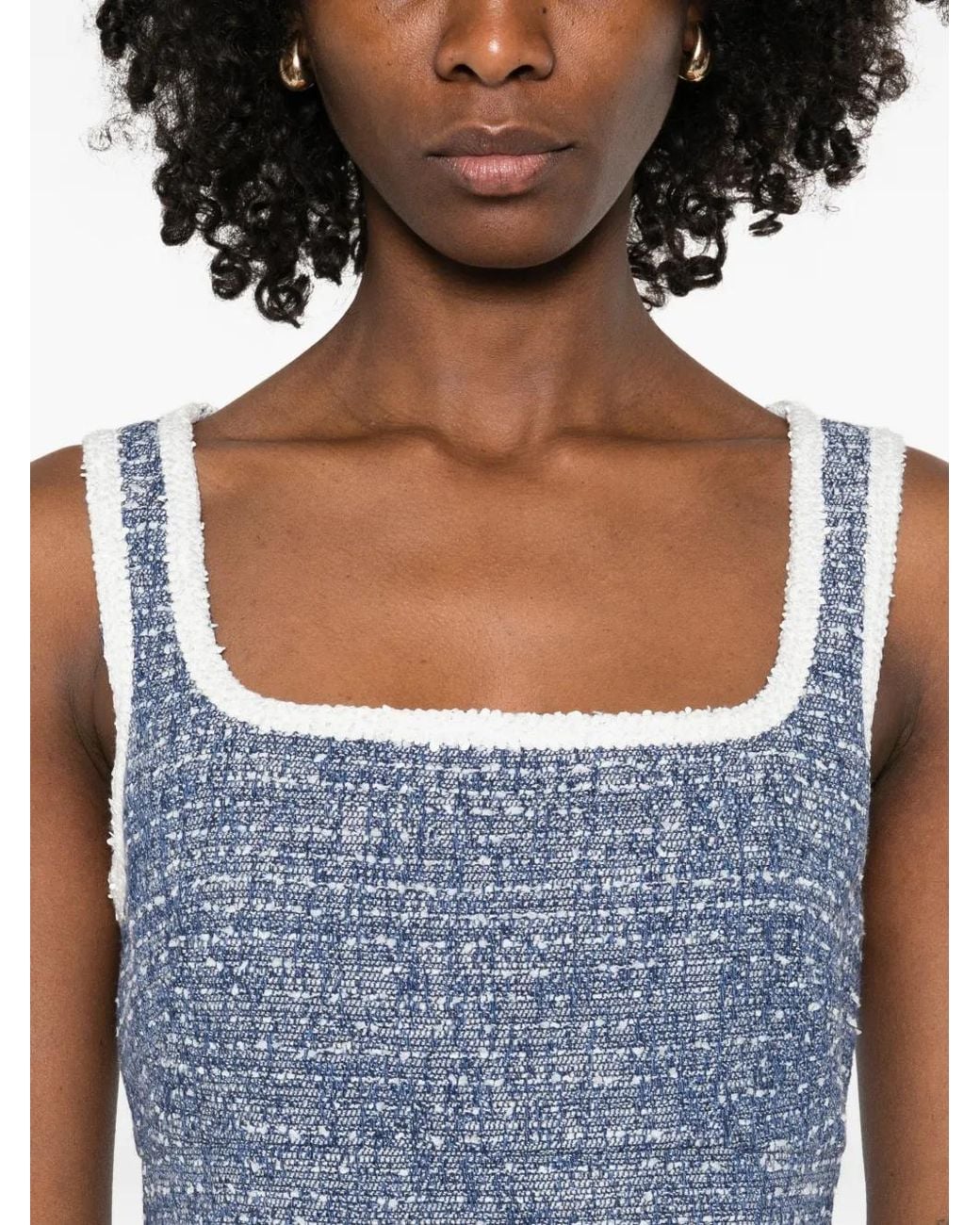 Maje Blue Short Tweed Dress