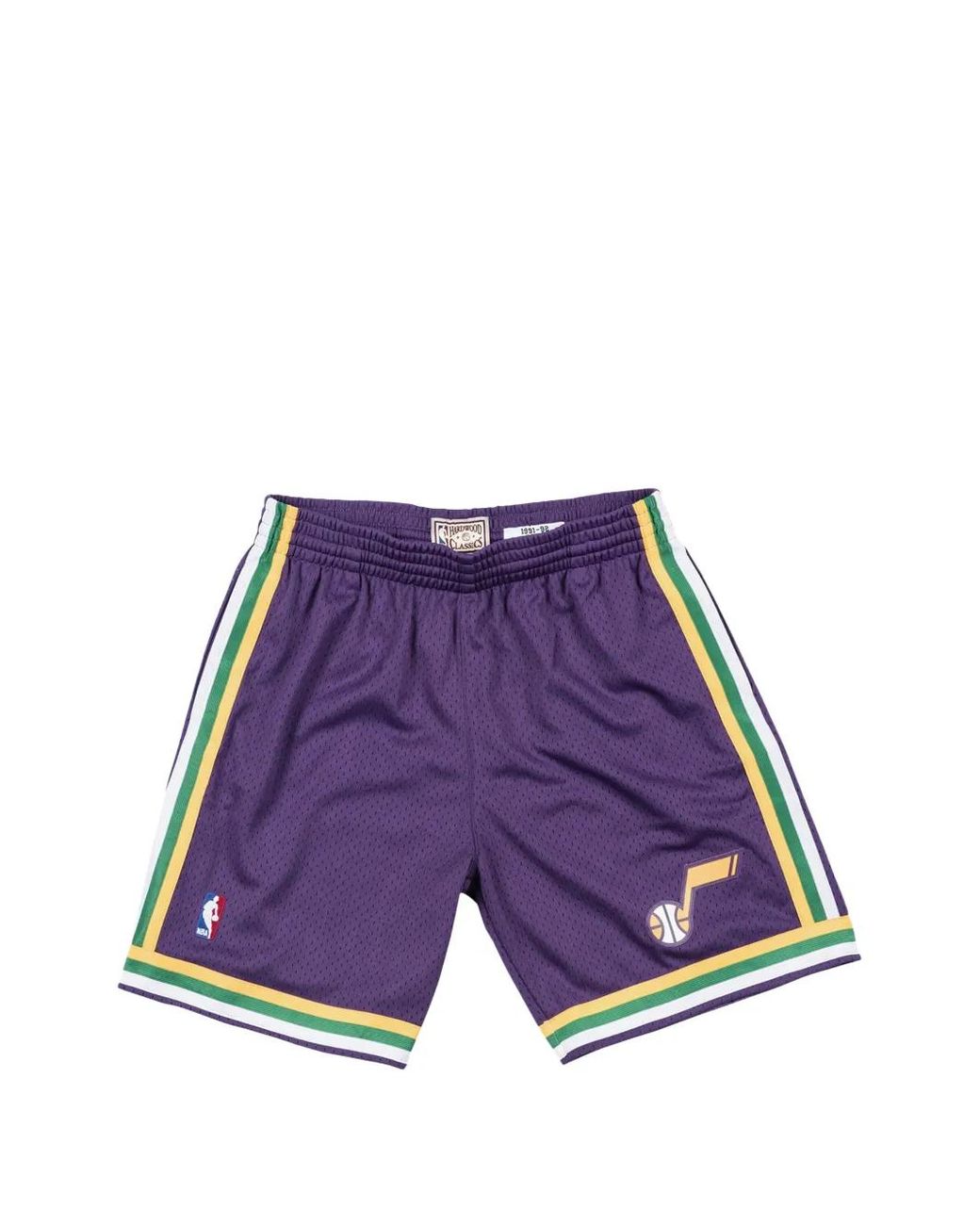 Mitchell & Ness Purple Road Swingman Nba Jazz 91-92 Shorts for men