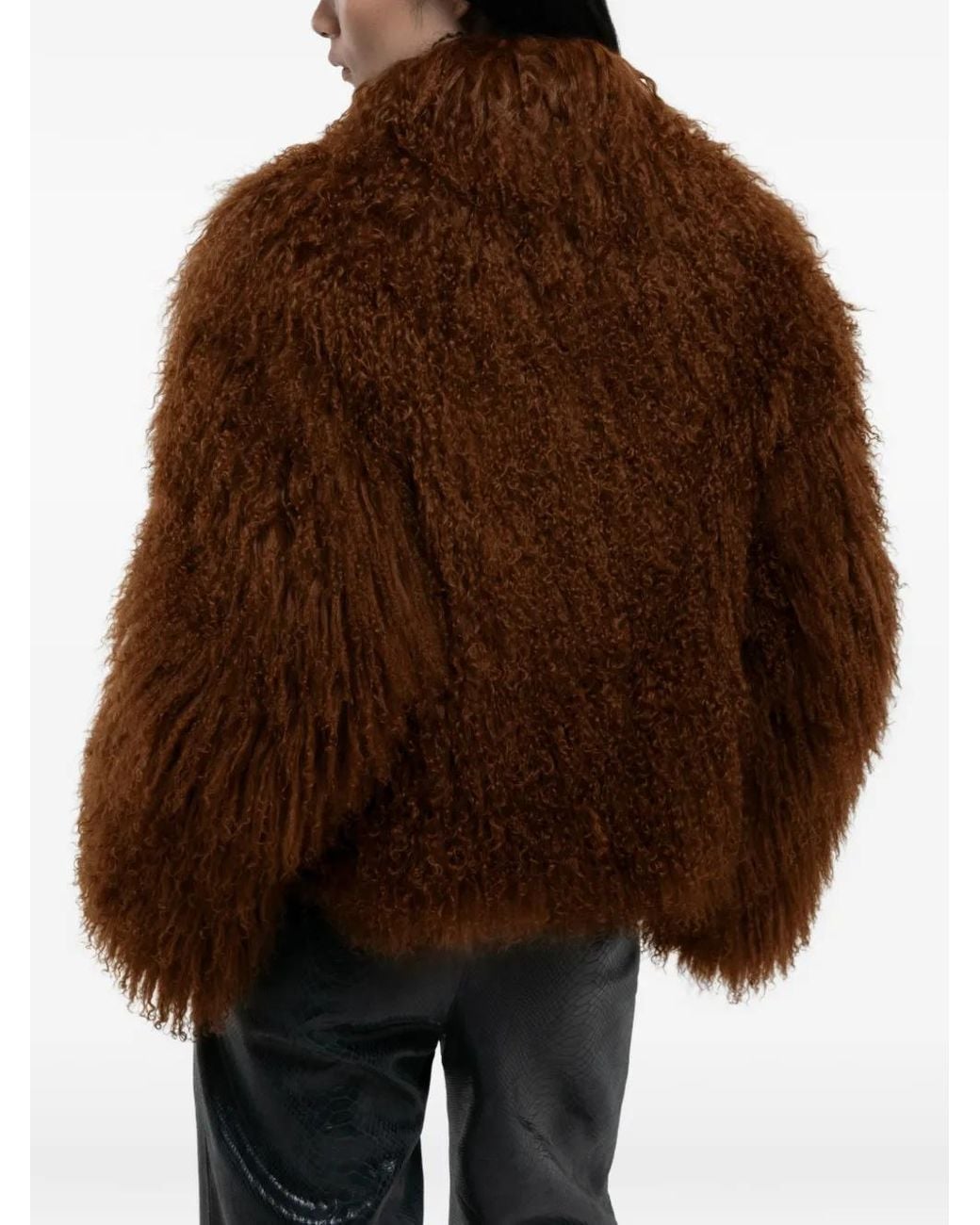 DUCIE Brown Rochelle Shearling Jacket