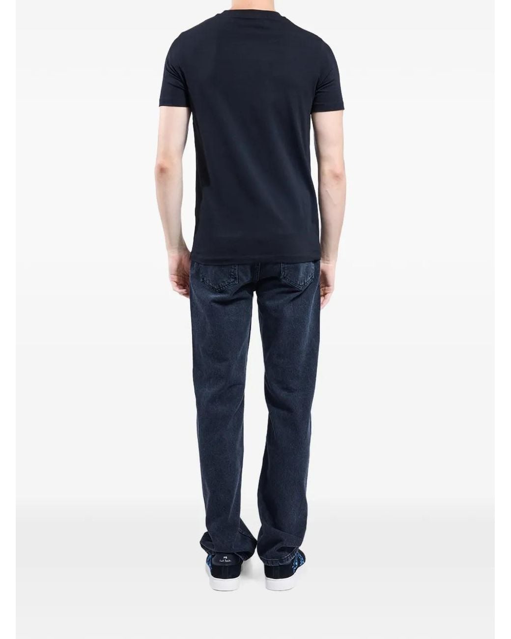 Karl Lagerfeld Blue Logo-Print T-Shirt for men