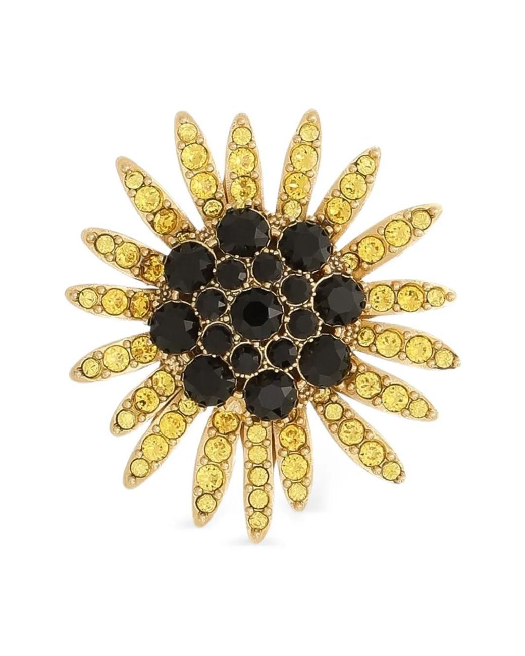 Dolce & Gabbana Flower Brosche Mit Strass in Metallic für Herren
