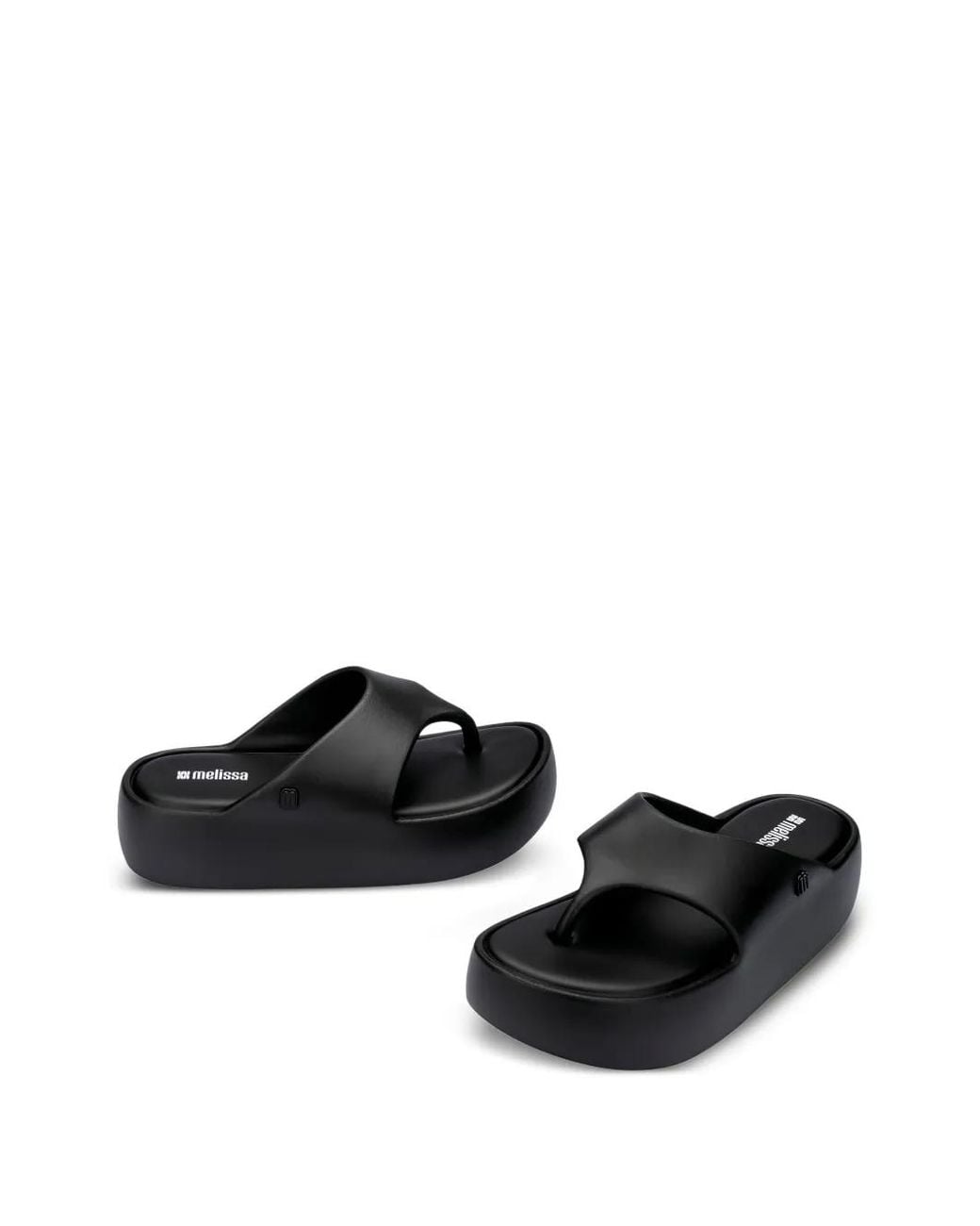 Melissa Black Platform Slides