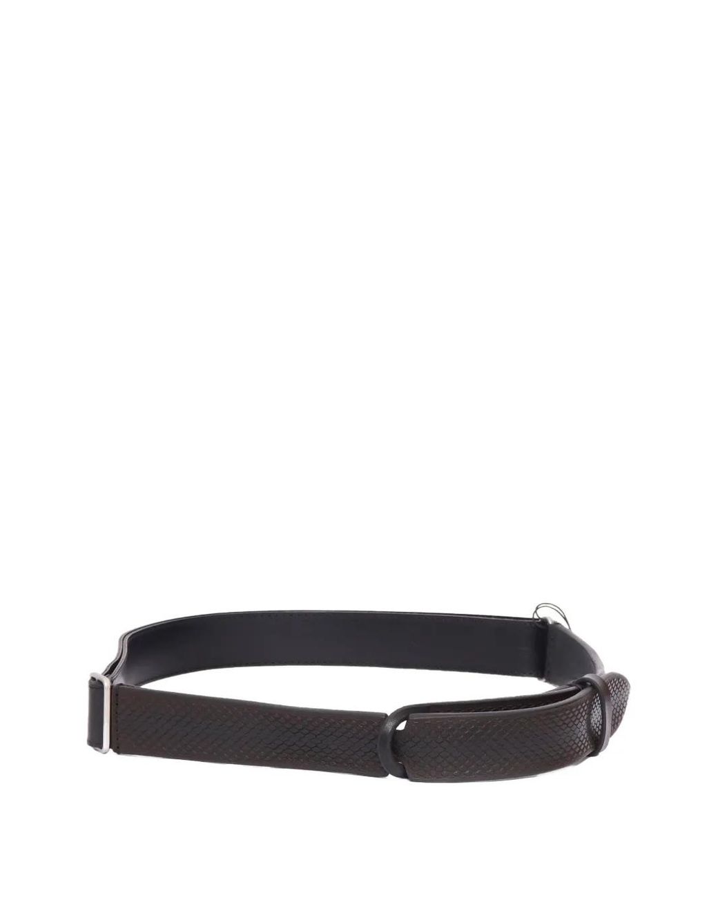 Orciani White Textured Belt for men