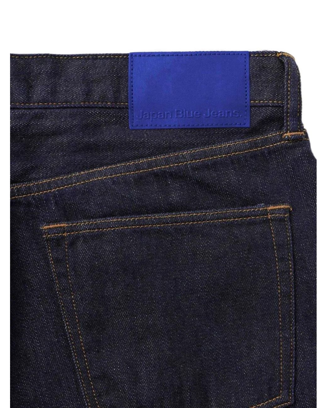 Japan Blue Jeans Blue Logo-Patch Slim-Fit Jeans for men
