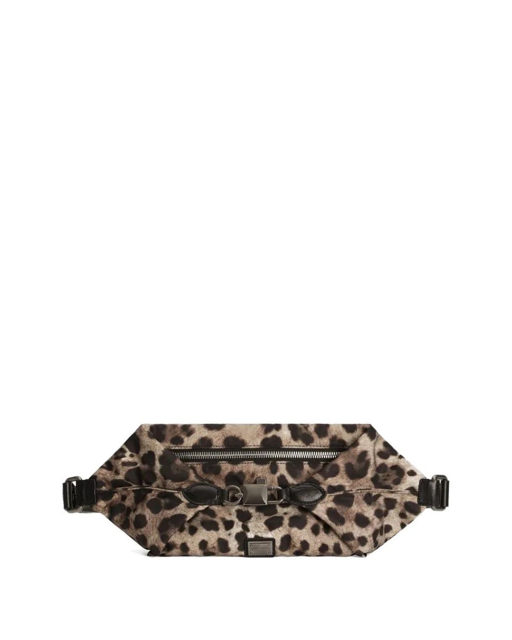 Dolce & Gabbana Black Leopard-Print Belt Bag for men