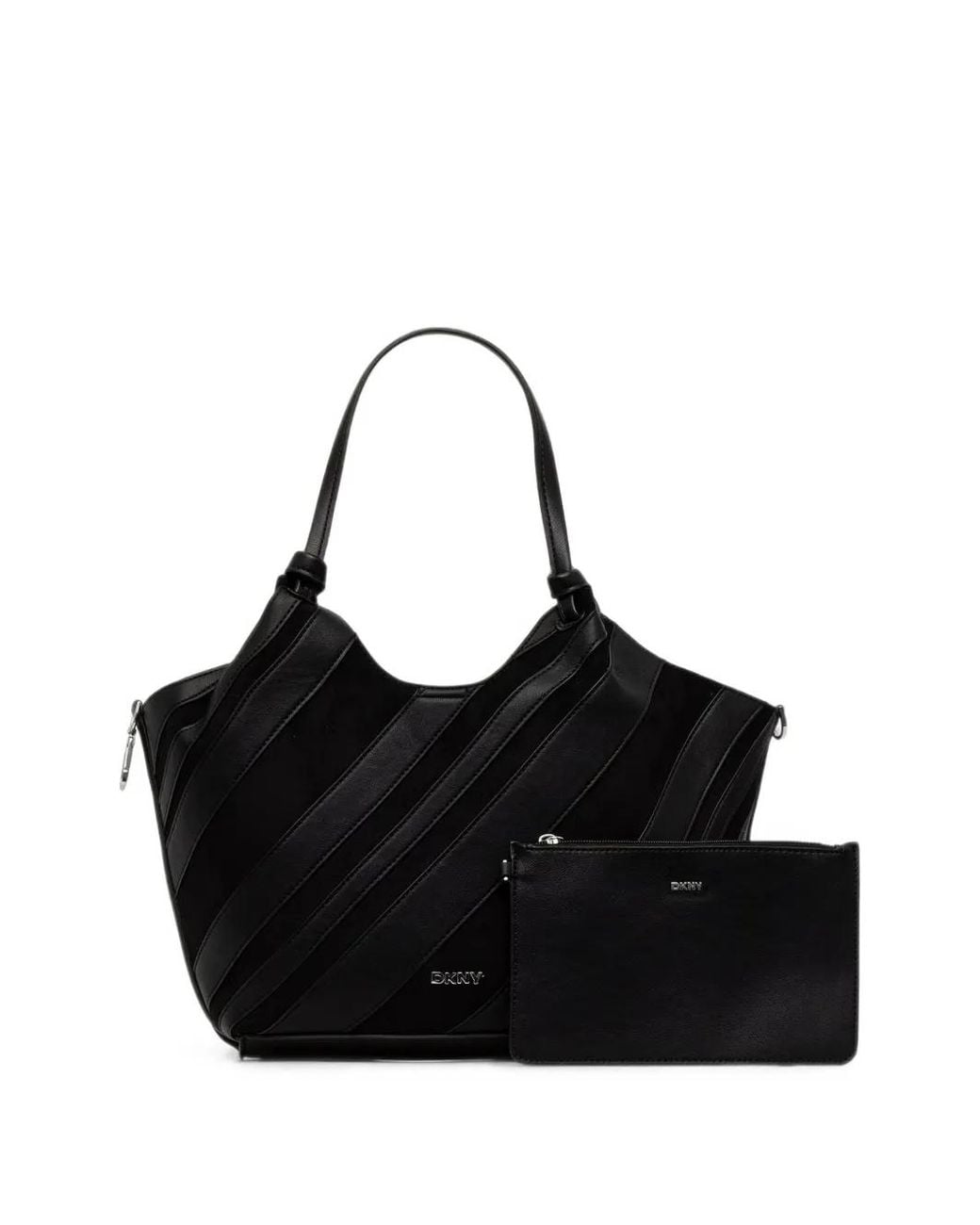 DKNY Black Medium Paula Removable-Pouch Tote Bag