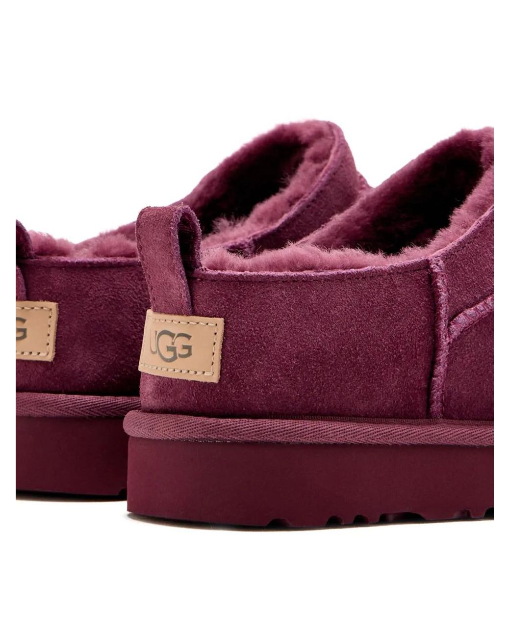 Ugg Purple Suede Pull-Tab Slippers