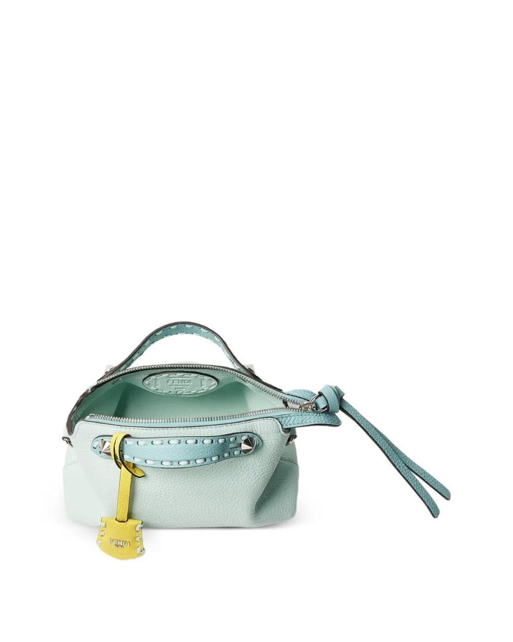 Fendi Blue Mini Sac À Main By The Way Selleria En Cuir Grainé