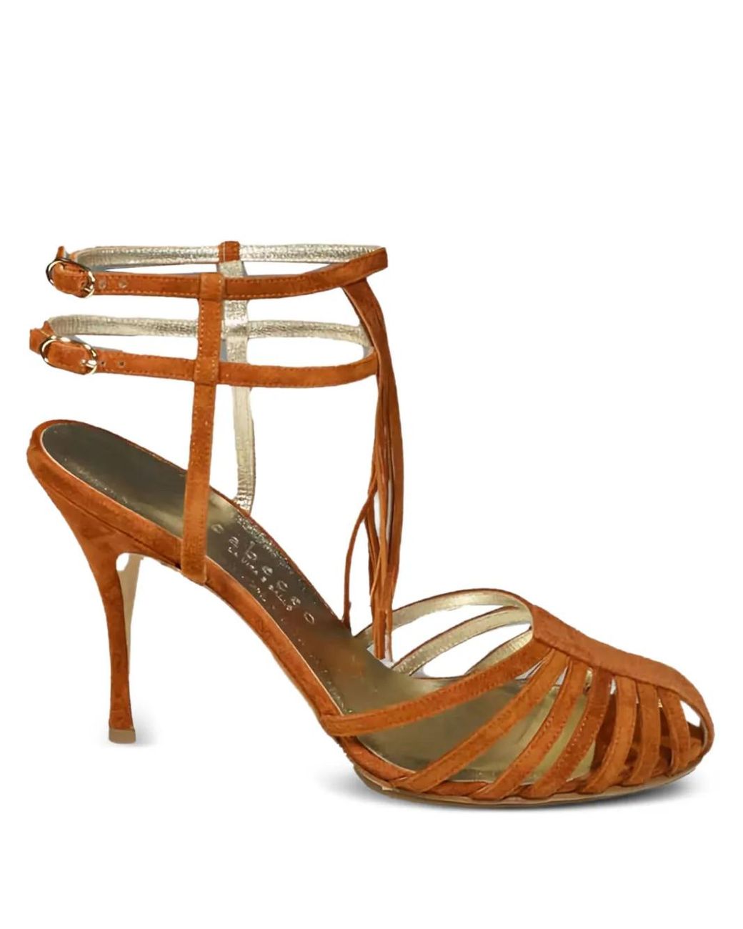 Cabeceo Brown 100Mm Caged Heeled Sandals