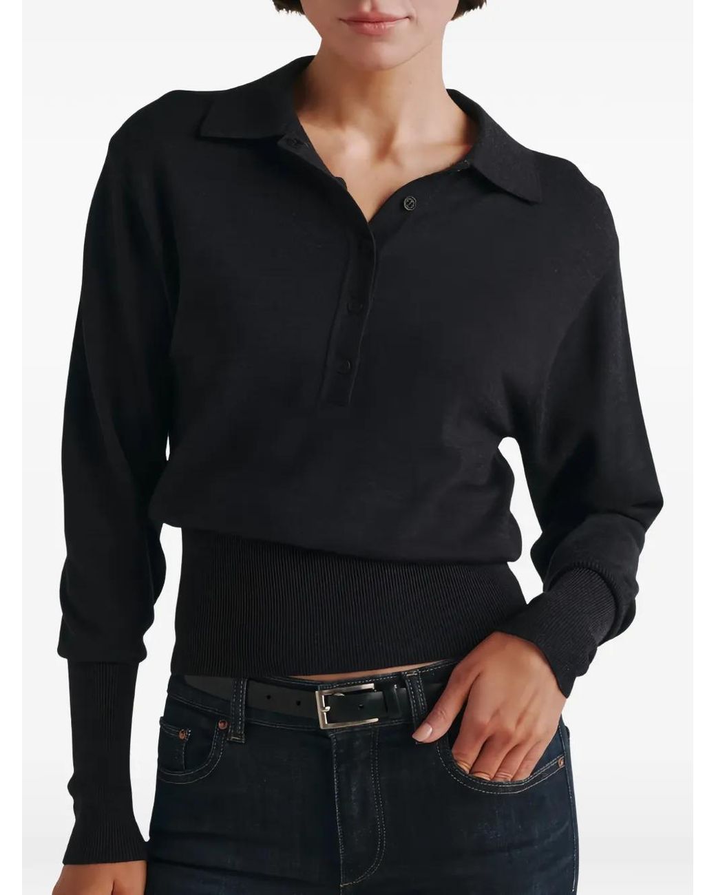 DL1961 Black November Polo Sweater