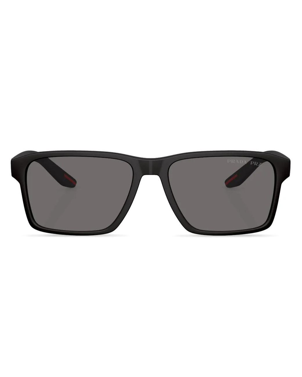 Prada Linea Rossa Sonnenbrille Mit Eckigem Gestell in Gray für Herren