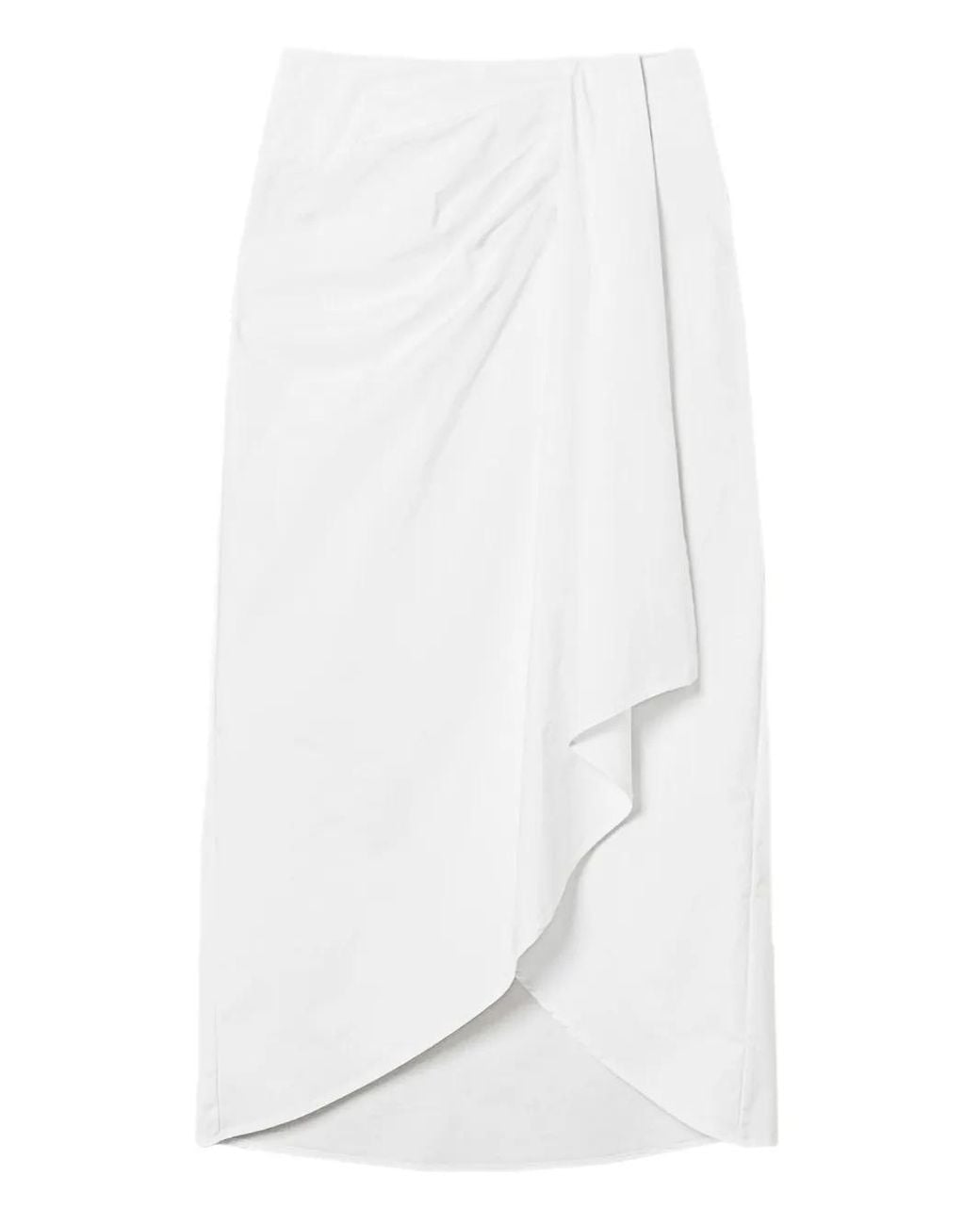 Twinset White Poplin Skirt