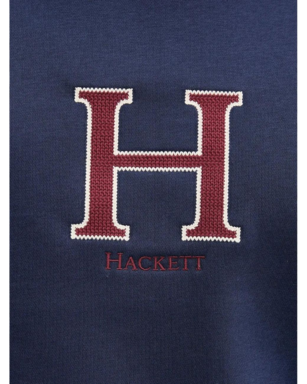 Hackett Blue Crew-Neck Sweatshirt for men