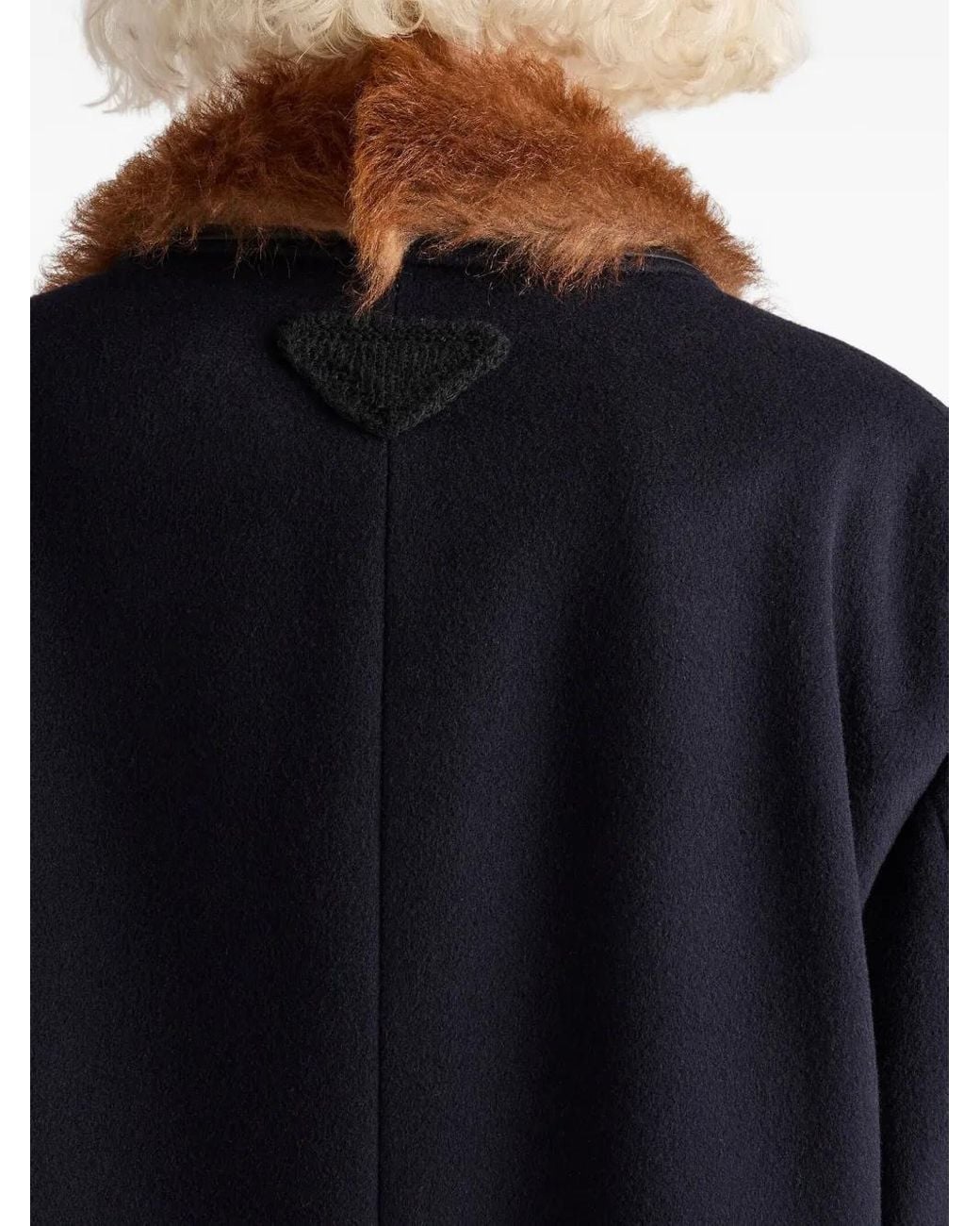 Prada Blue Single-Breasted Cloth Coat
