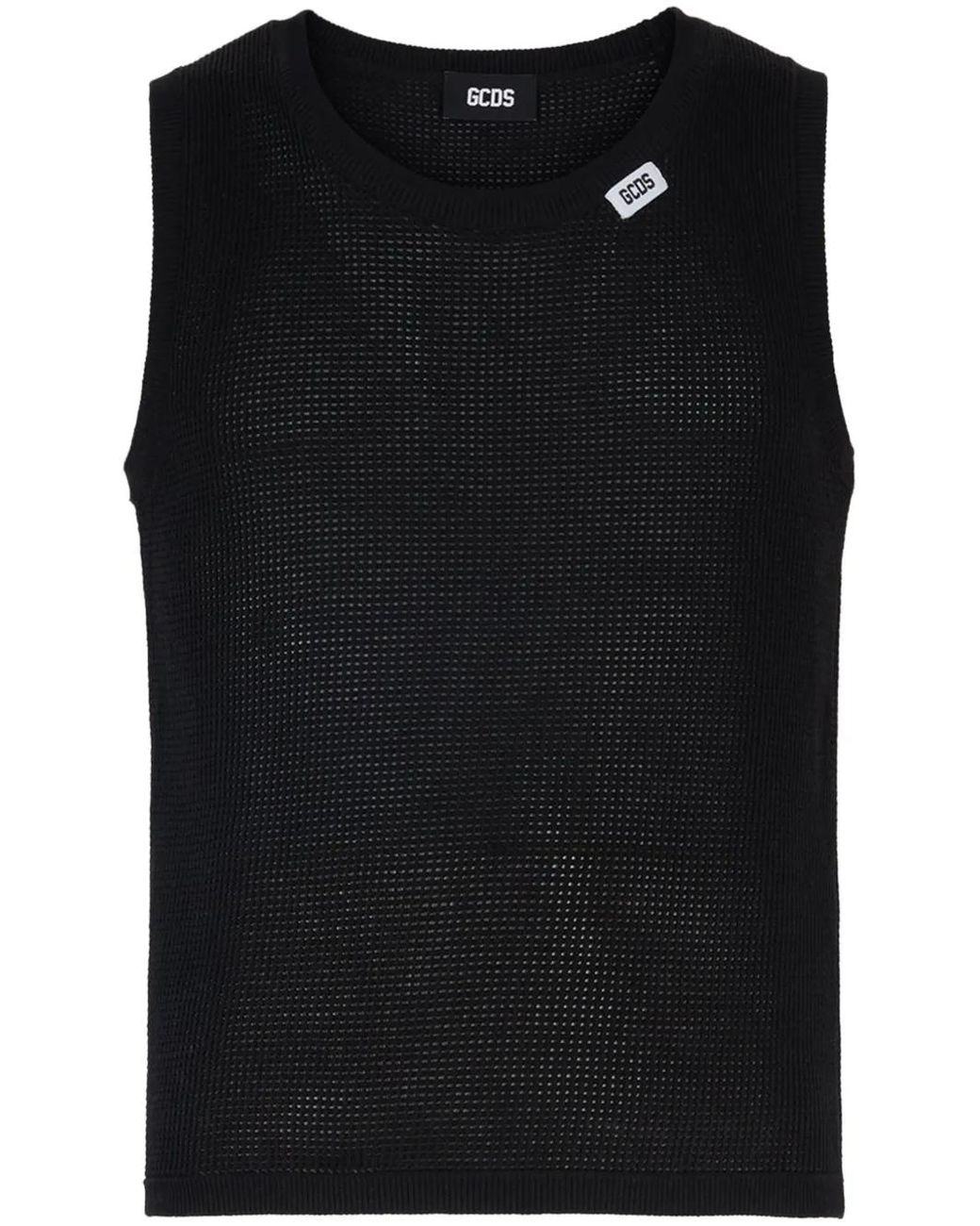 Gcds Black Knitted Tank Top for men