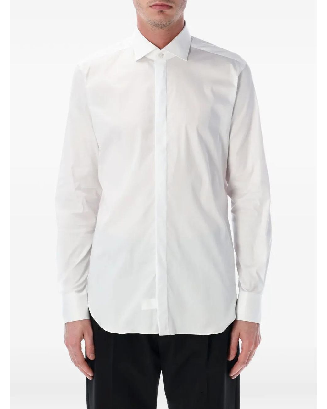Xacus White Cotton Shirt for men