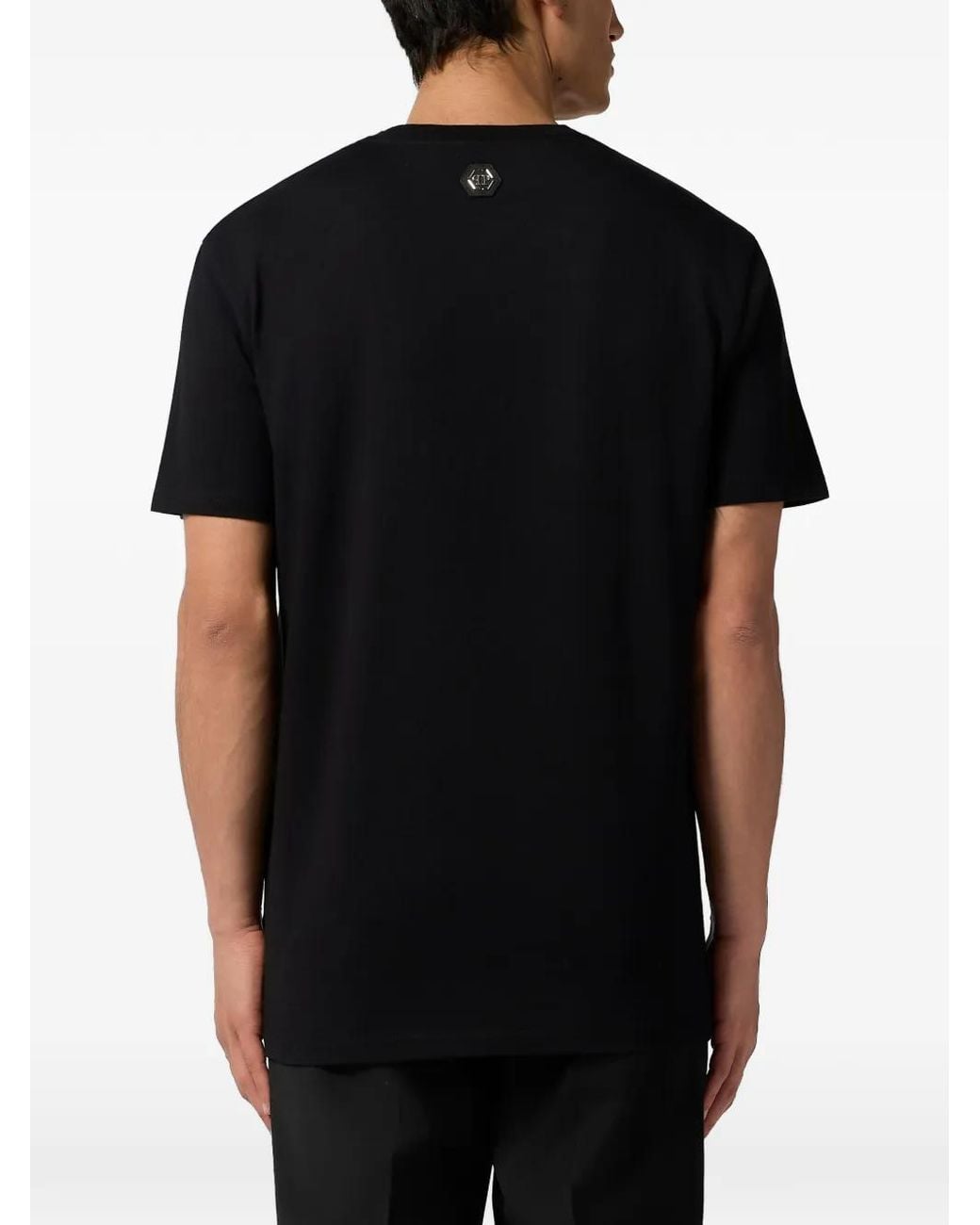 Philipp Plein Black Teddy Money Round-Neck T-Shirt for men
