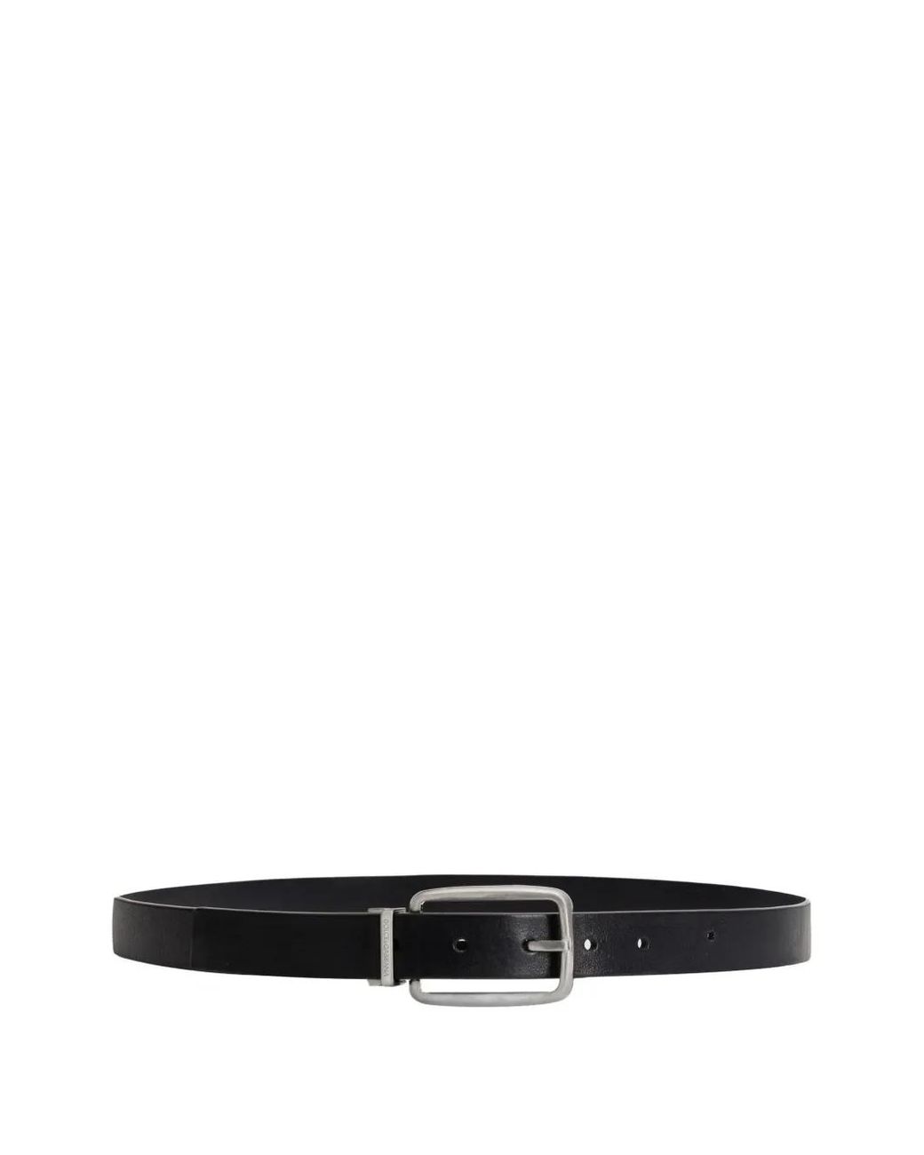 Dolce & Gabbana White Leather Rectangle-Buckle Belt for men