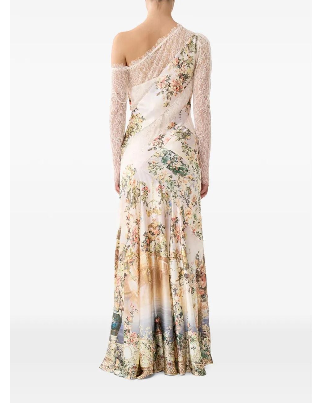 chinese dress ladies White Floral Lace Camilla Dress