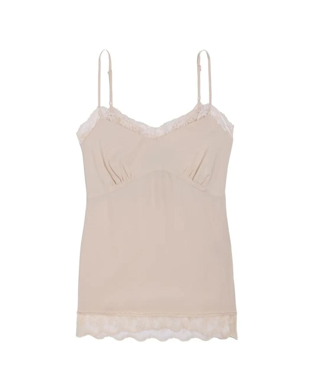 Simone Rocha Natural Lace-Trim Camisole Top
