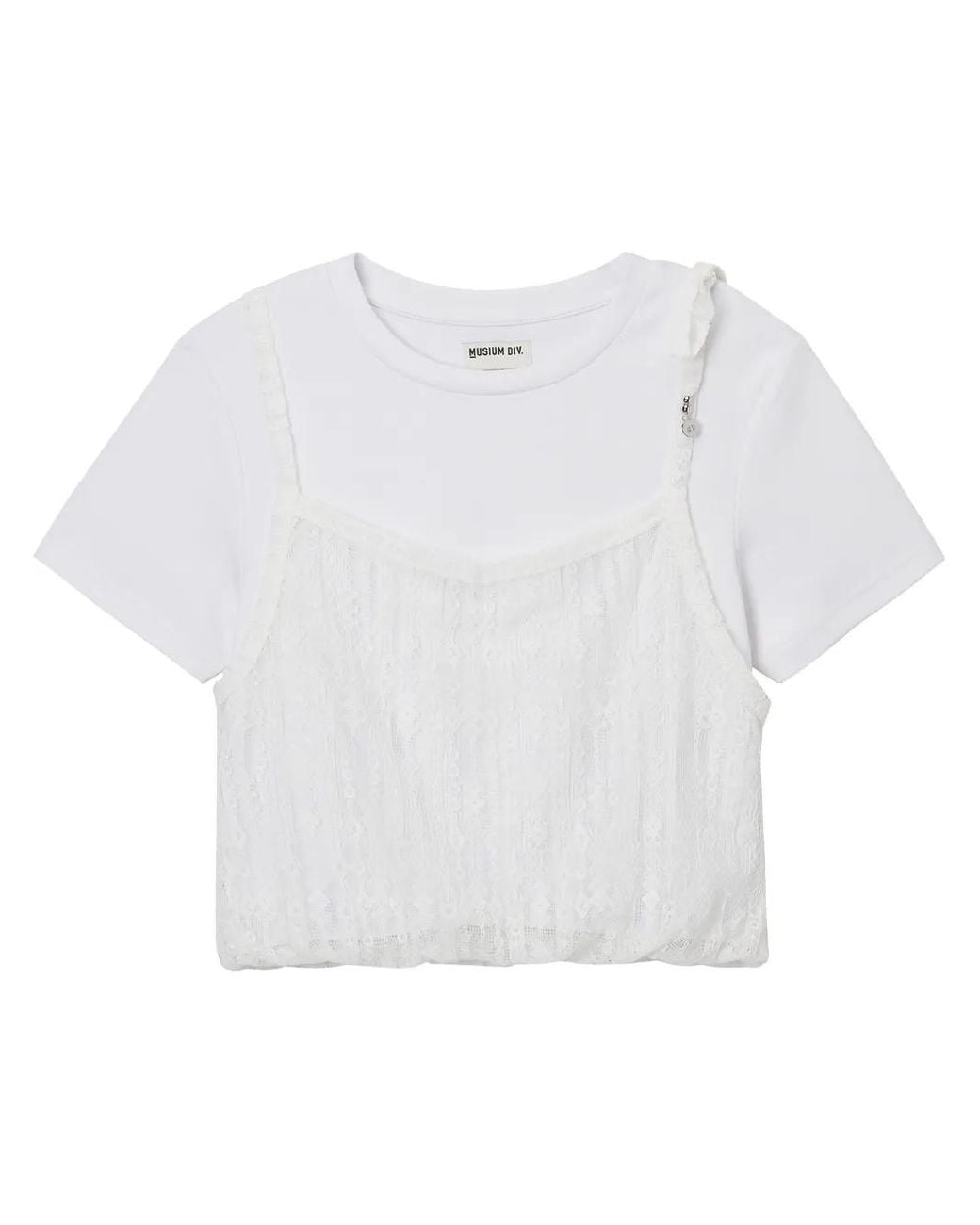 Musium Div. White Layered Top
