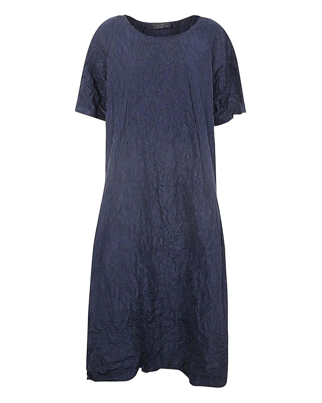 Maria Calderara Blue Creased Dress