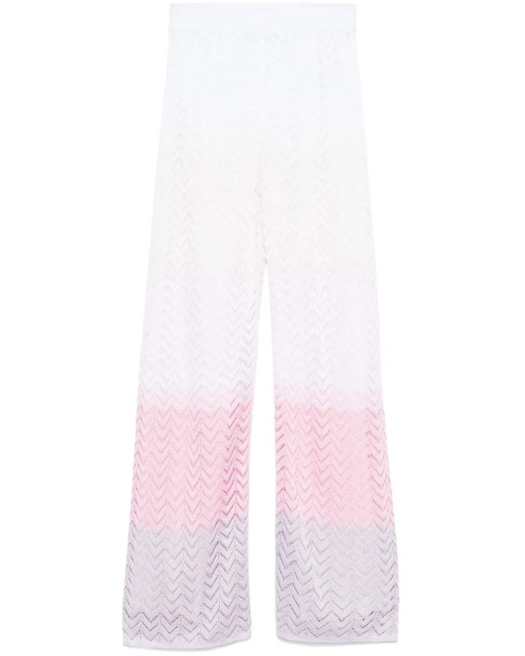 Missoni Pink Chevron-Knit Trousers