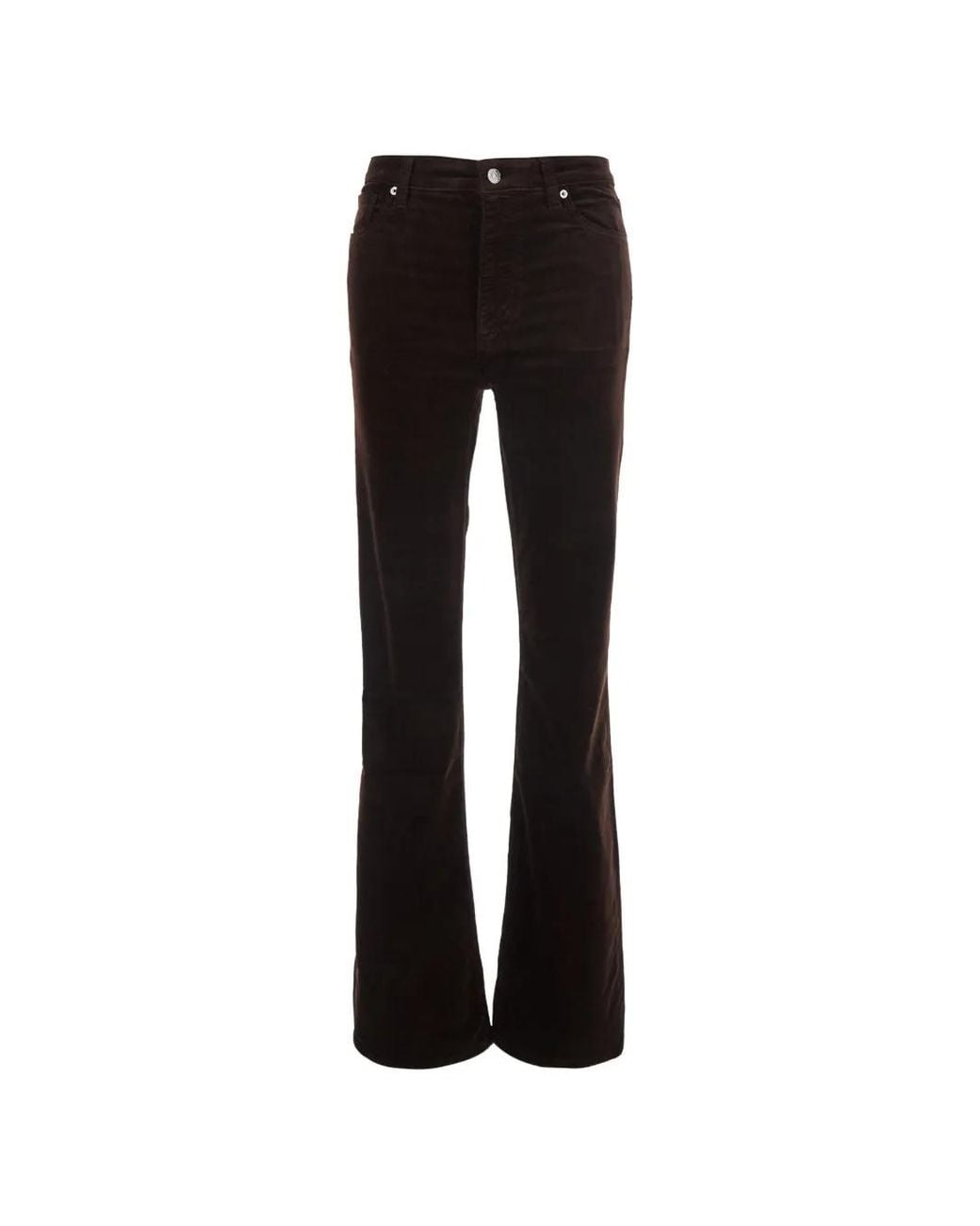 FRAME Black Corduroy-Effect Flared Jeans