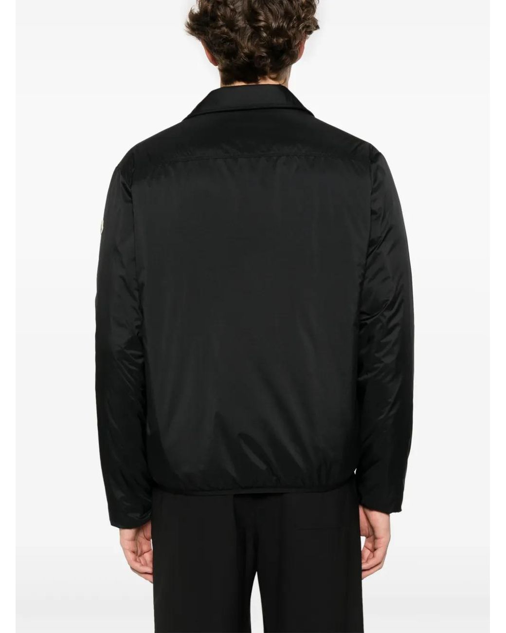 Moncler Black Arpont Down Shirt Jacket for men