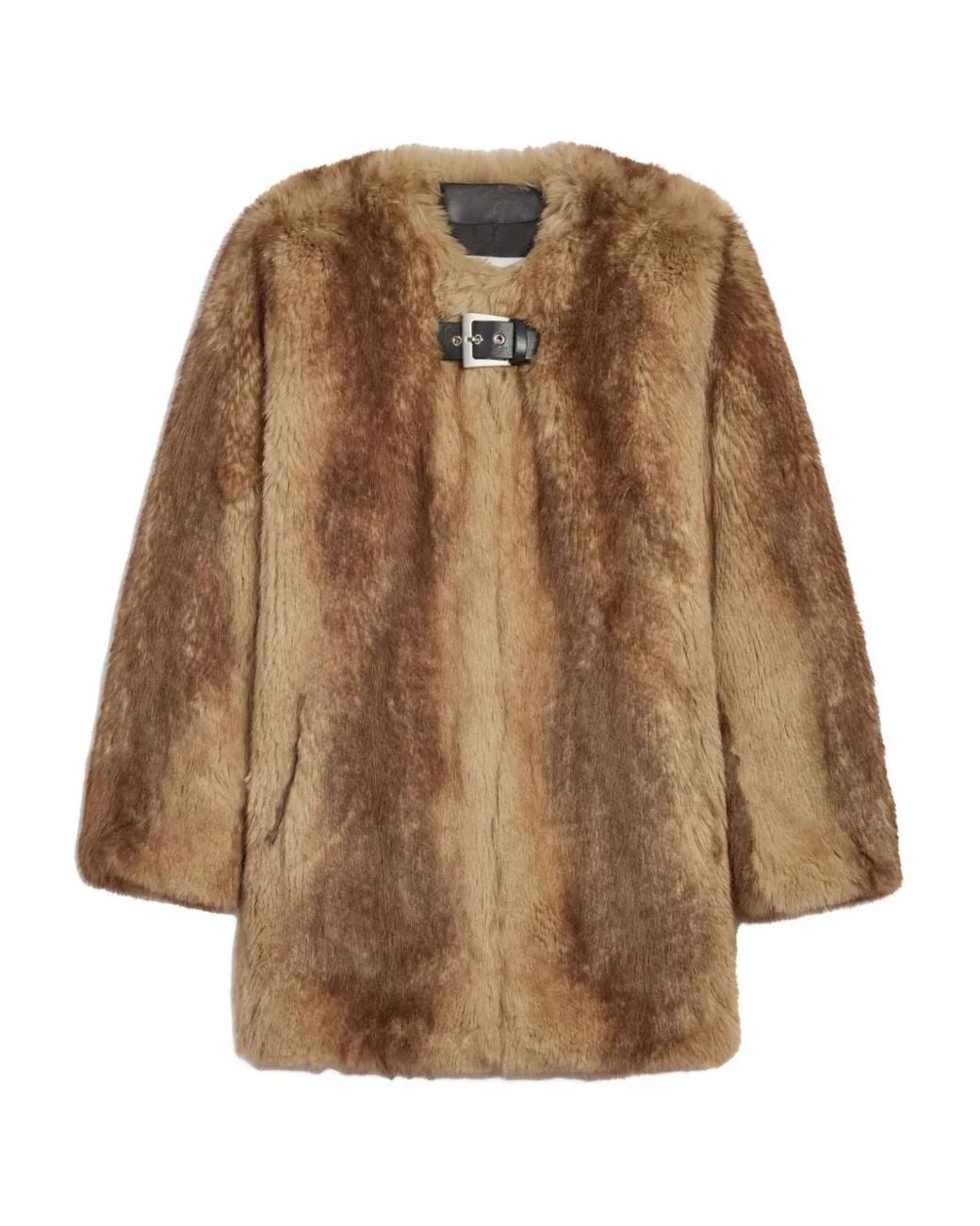 Apparis Brown Petra Single-Breasted Coat