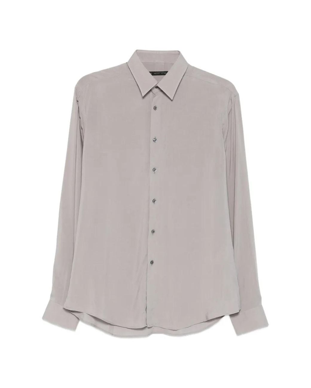 Camisa Con Botones Low Brand de hombre de color Gray