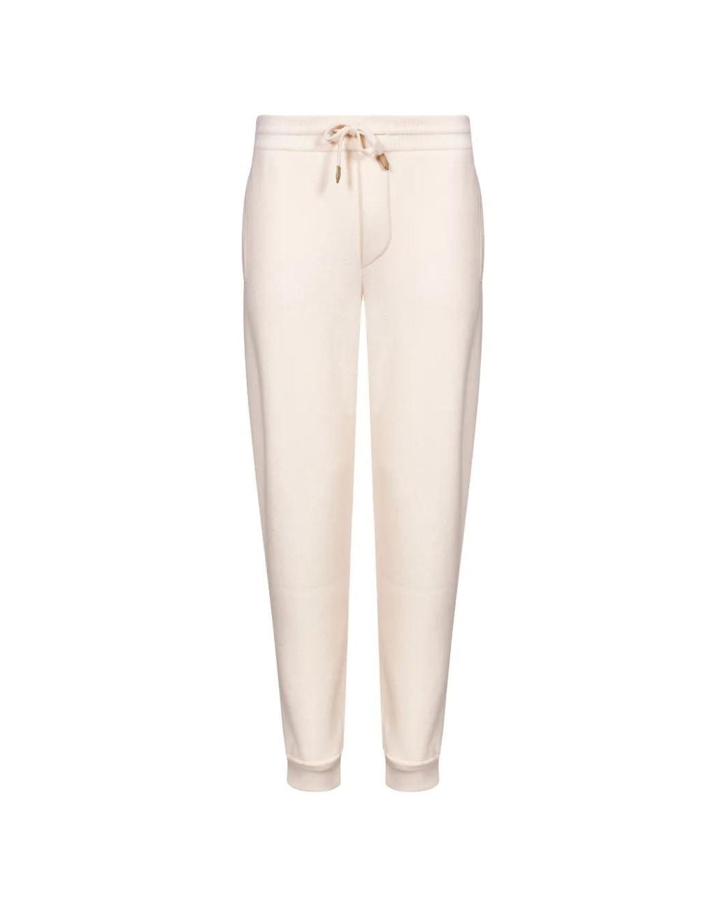 Canali White Drawstring Track Pants for men