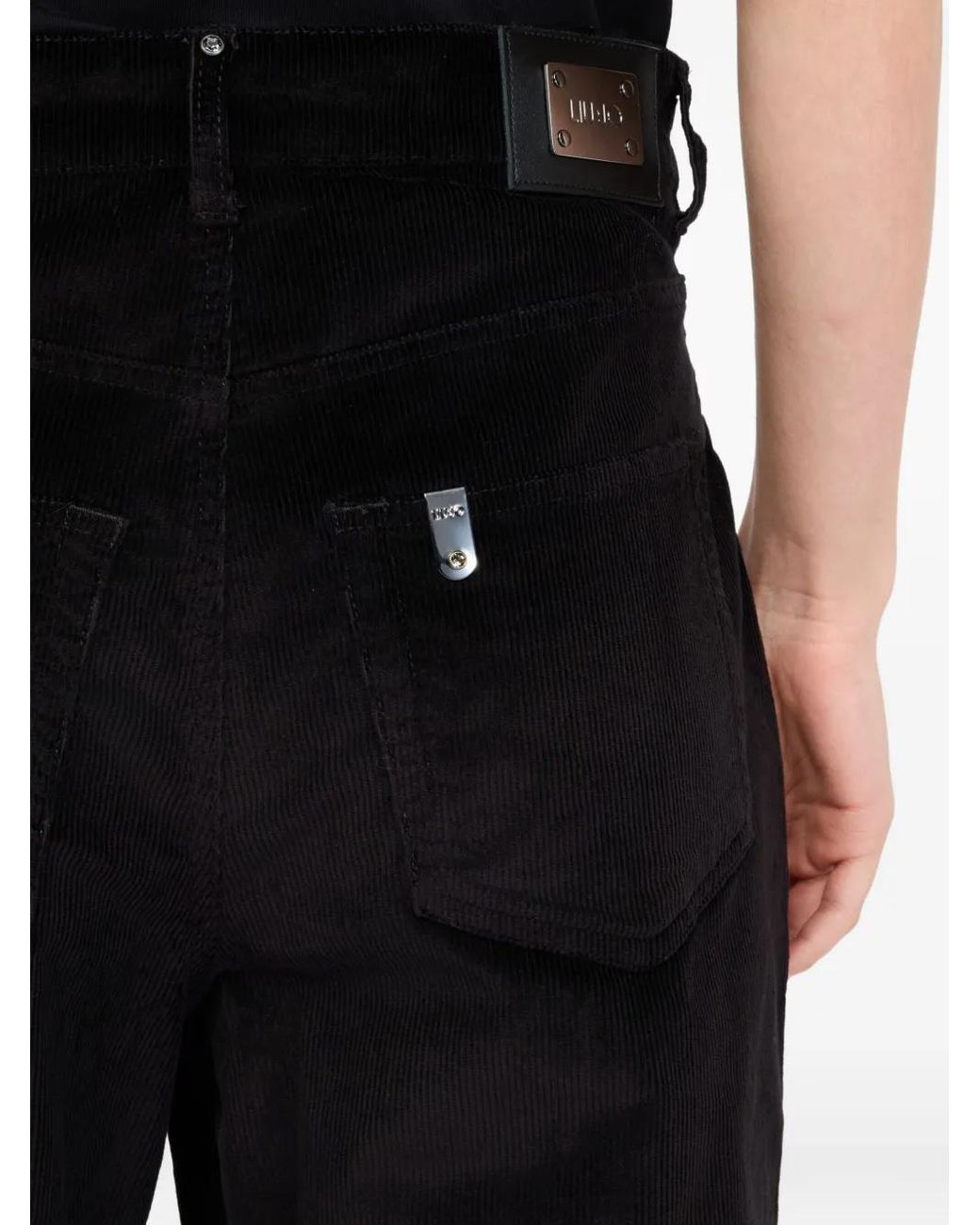 Liu Jo Black Balloon Velvet Trousers